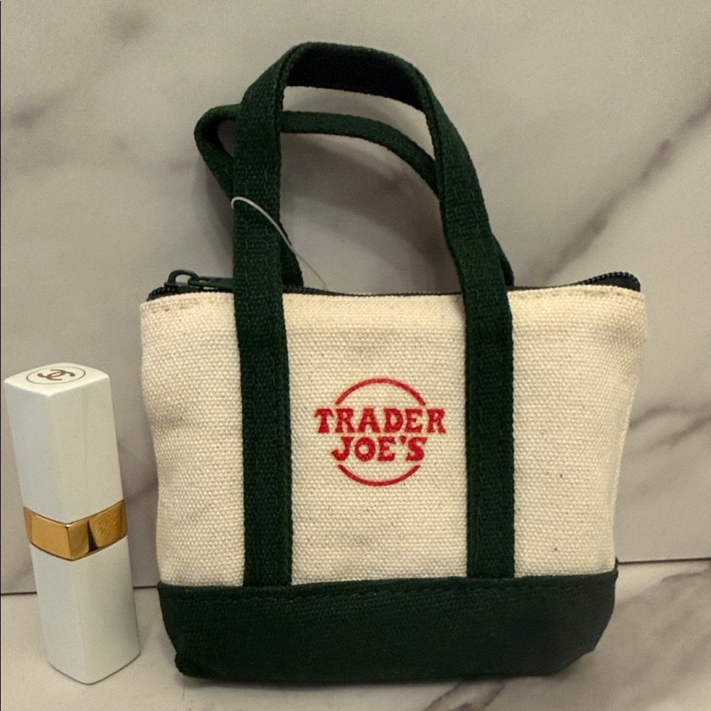 Trader Joe’s (GREEN) Canvas Micro Tote w/ Grocery Bag